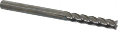 Accupro - 5/16", 4 Flute, Single End, Solid Carbide, 0.01" Corner Radius End Mill - 4" OAL, 40° Helix, Right Hand Flute, 1-5/8" LOC, Right Hand Cut - Makers Industrial Supply