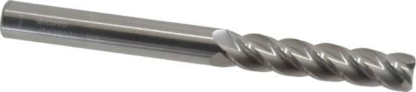 Accupro - 3/8", 4 Flute, Single End, Solid Carbide, 0.02" Corner Radius End Mill - 4" OAL, 40° Helix, Right Hand Flute, 1-3/4" LOC, Right Hand Cut - Makers Industrial Supply