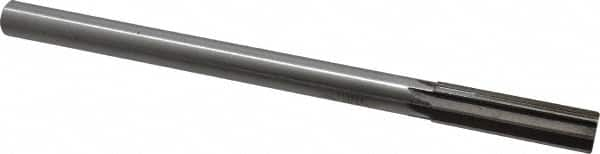 Interstate - 0.632" High Speed Steel Chucking Reamer - Straight Flute, 9/16" Straight Shank, 2-1/4" Flute Length, 9" OAL - Makers Industrial Supply