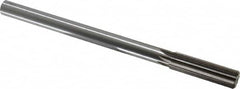 Interstate - 0.635" High Speed Steel Chucking Reamer - Straight Flute, 9/16" Straight Shank, 2-1/4" Flute Length, 9" OAL - Makers Industrial Supply