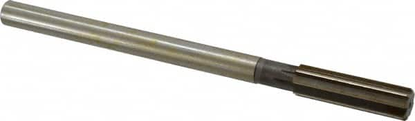 Interstate - 0.666" High Speed Steel Chucking Reamer - Straight Flute, 9/16" Straight Shank, 2-1/4" Flute Length, 9" OAL - Makers Industrial Supply