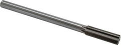 Interstate - 0.697" High Speed Steel Chucking Reamer - Straight Flute, 9/16" Straight Shank, 2-1/4" Flute Length, 9" OAL - Makers Industrial Supply