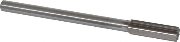 Interstate - 0.709" High Speed Steel Chucking Reamer - Straight Flute, 9/16" Straight Shank, 2-1/4" Flute Length, 9" OAL - Makers Industrial Supply