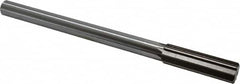 Chucking Reamer: 0.741″ Dia, 9-1/2″ OAL, 2-1/2″ Flute Length, Straight Shank, High Speed Steel RH