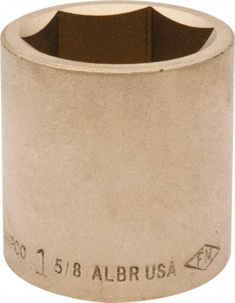 Ampco - 1-5/8", 3/4" Drive, Standard Hand Socket - 6 Points, 2-1/4" OAL, Aluminum Bronze - Makers Industrial Supply