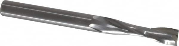 Onsrud - 3/8" Cutting Diam x 1-1/2" Length of Cut, 2 Flute, Upcut Spiral Router Bit - Uncoated, Right Hand Cut, Solid Carbide, 4" OAL x 3/8" Shank Diam, Double Edge, 22° Helix Angle - Makers Industrial Supply