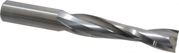 Onsrud - 1/2" Cutting Diam x 2-1/8" Length of Cut, 2 Flute, Upcut Spiral Router Bit - Uncoated, Right Hand Cut, Solid Carbide, 4" OAL x 1/2" Shank Diam, Double Edge, 22° Helix Angle - Makers Industrial Supply