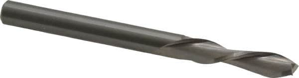 Onsrud - 1/4" Cutting Diam x 1-1/8" Length of Cut, 2 Flute, Downcut Spiral Router Bit - Uncoated, Right Hand Cut, Solid Carbide, 3" OAL x 1/4" Shank Diam, Double Edge, 30° Helix Angle - Makers Industrial Supply