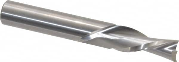 Onsrud - 1/2" Cutting Diam x 1-1/4" Length of Cut, 2 Flute, Downcut Spiral Router Bit - Uncoated, Right Hand Cut, Solid Carbide, 3-1/2" OAL x 1/2" Shank Diam, Double Edge, 30° Helix Angle - Makers Industrial Supply