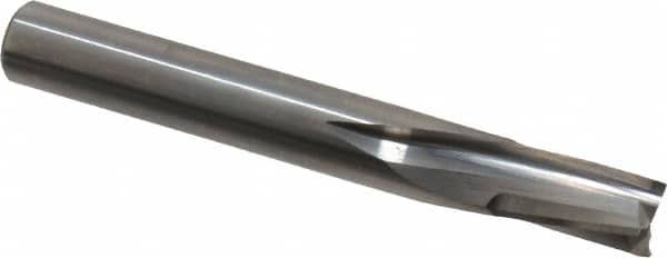 Onsrud - 3/8" Cutting Diam x 5/8" Length of Cut, 3 Flute, Downcut Spiral Router Bit - Uncoated, Right Hand Cut, Solid Carbide, 3" OAL x 3/8" Shank Diam, Three Edge, 10° Helix Angle - Makers Industrial Supply