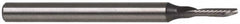 Accupro - 1/16" Cutting Diam x 1/4" Length of Cut, 1 Flute, Downcut Spiral Router Bit - Uncoated, Right Hand Cut, Solid Carbide, 2" OAL x 1/4" Shank Diam, Single Edge, 21° Helix Angle - Makers Industrial Supply