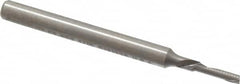 Onsrud - 1/16" Cutting Diam x 1/4" Length of Cut, 1 Flute, Downcut Spiral Router Bit - Uncoated, Right Hand Cut, Solid Carbide, 1-1/2" OAL x 1/8" Shank Diam, Single Edge, 22° Helix Angle - Makers Industrial Supply