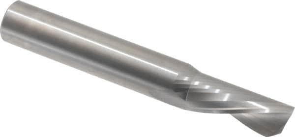 Onsrud - 1/2" Cutting Diam x 1-1/8" Length of Cut, 1 Flute, Downcut Spiral Router Bit - Uncoated, Right Hand Cut, Solid Carbide, 3-1/2" OAL x 1/2" Shank Diam, Single Edge, 22° Helix Angle - Makers Industrial Supply