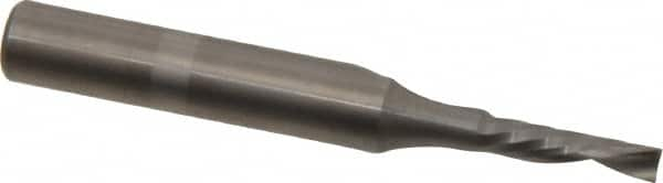 Onsrud - 1/8" Cutting Diam x 1/2" Length of Cut, 1 Flute, Downcut Spiral Router Bit - Uncoated, Right Hand Cut, Solid Carbide, 2" OAL x 1/4" Shank Diam, Single Edge, 21° Helix Angle - Makers Industrial Supply