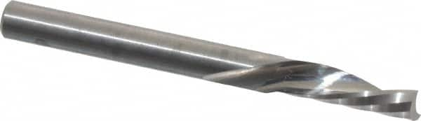 Onsrud - 3/16" Cutting Diam x 5/8" Length of Cut, 1 Flute, Downcut Spiral Router Bit - Uncoated, Right Hand Cut, Solid Carbide, 2" OAL x 3/16" Shank Diam, Single Edge, 21° Helix Angle - Makers Industrial Supply