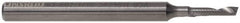 Accupro - 1/4" Cutting Diam x 3/4" Length of Cut, 1 Flute, Upcut Spiral Router Bit - Uncoated, Right Hand Cut, Solid Carbide, 2-1/2" OAL x 1/4" Shank Diam, Single Edge, 22° Helix Angle - Makers Industrial Supply