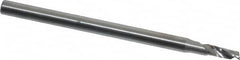 Onsrud - 3/32" Cutting Diam x 1/4" Length of Cut, 1 Flute, Upcut Spiral Router Bit - Uncoated, Right Hand Cut, Solid Carbide, 2" OAL x 1/8" Shank Diam, Single Edge, 22° Helix Angle - Makers Industrial Supply