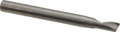 Onsrud - 7/32" Cutting Diam x 7/16" Length of Cut, 1 Flute, Upcut Spiral Router Bit - Uncoated, Right Hand Cut, Solid Carbide, 2-1/2" OAL x 1/4" Shank Diam, Single Edge, 22° Helix Angle - Makers Industrial Supply