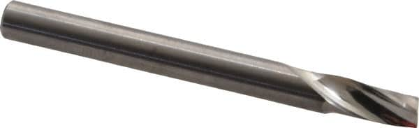 Onsrud - 3/16" Cutting Diam x 3/8" Length of Cut, 1 Flute, Upcut Spiral Router Bit - Uncoated, Right Hand Cut, Solid Carbide, 2" OAL x 3/16" Shank Diam, Single Edge, 21° Helix Angle - Makers Industrial Supply