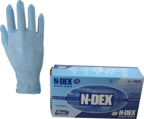 SHOWA - Size S, 4 mil, Industrial Grade, Powdered Nitrile Disposable Gloves - Exact Industrial Supply