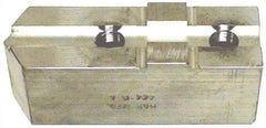 H & R Manufacturing - Tongue & Groove Attachment, Square Soft Lathe Chuck Jaw - Aluminum, 1-1/2" Btw Mount Hole Ctrs, 3-3/16" Long x 1-1/4" Wide x 1-5/8" High, 5/16" Groove - Makers Industrial Supply