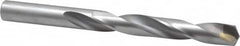 Made in USA - 41/64" 135° Carbide-Tipped Jobber Drill - Bright Finish, Right Hand Cut, Spiral Flute, Straight Shank, 7-1/8" OAL, Split Point - Makers Industrial Supply