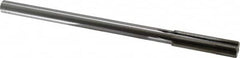 Made in USA - 0.55" Carbide-Tipped 6 Flute Chucking Reamer - Straight Flute, 7/16" Straight Shank, 2" Flute Length, 8" OAL - Makers Industrial Supply