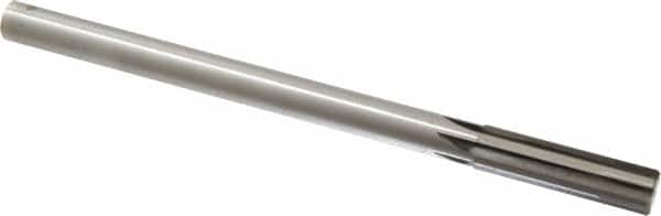 Made in USA - 0.619" Carbide-Tipped 6 Flute Chucking Reamer - Straight Flute, 9/16" Straight Shank, 2-1/4" Flute Length, 9" OAL - Makers Industrial Supply