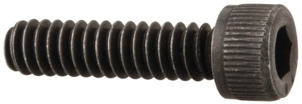 Value Collection - #6-32 UNC Hex Socket Drive, Socket Cap Screw - Alloy Steel, Black Oxide Finish, Fully Threaded, 9/16" Length Under Head - Makers Industrial Supply