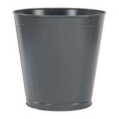 Value Collection - 14 Qt Gray Round Trash Can - Steel, 11-1/4" High - Makers Industrial Supply