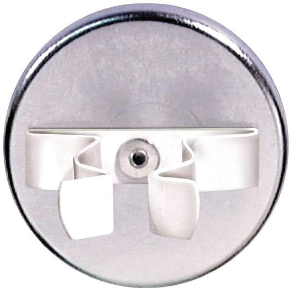 Mag-Mate - 11 Lb Max Pull Force, 1-9/32" Overall Height, 1.41" Diam, Ceramic Cup Magnet - Clamp Style, 7/8" Clamp Opening, Chrome Plated - Makers Industrial Supply