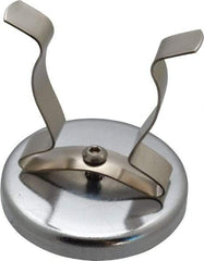 Mag-Mate - 41 Lb Max Pull Force, 2-1/2" Overall Height, 2.63" Diam, Ceramic Cup Magnet - Clamp Style, 1-7/8" Clamp Opening, Chrome Plated - Makers Industrial Supply