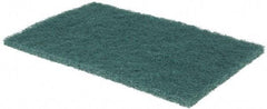 3M - 9" Long x 6" Wide x 0.4" Thick Scouring Pad - Medium-Duty, Green - Makers Industrial Supply