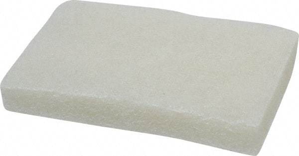 3M - 5" Long x 3-1/2" Wide x 3/4" Thick Scouring Pad - Light-Duty, White - Makers Industrial Supply