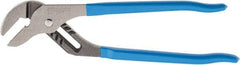 Channellock - 12" OAL, 2-1/4" Max Capacity, 7 Position Tongue & Groove Pliers - Standard Straight Jaws, Standard Head, Plastic Dipped Handles - Makers Industrial Supply