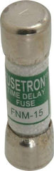 Cooper Bussmann - 250 VAC, 15 Amp, Time Delay General Purpose Fuse - Fuse Holder Mount, 1-1/2" OAL, 10 at AC kA Rating, 13/32" Diam - Makers Industrial Supply