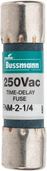 Cooper Bussmann - 250 VAC, 2.25 Amp, Time Delay General Purpose Fuse - Fuse Holder Mount, 1-1/2" OAL, 10 at 125 V kA Rating, 13/32" Diam - Makers Industrial Supply