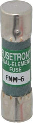 Cooper Bussmann - 250 VAC, 6 Amp, Time Delay General Purpose Fuse - Fuse Holder Mount, 1-1/2" OAL, 10 at 125 V kA Rating, 13/32" Diam - Makers Industrial Supply