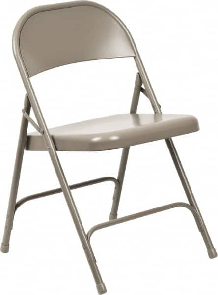 NPS - 16-5/8" Wide x 16-1/4" Deep x 29-1/2" High, Steel Standard Folding Chair - Gray - Makers Industrial Supply