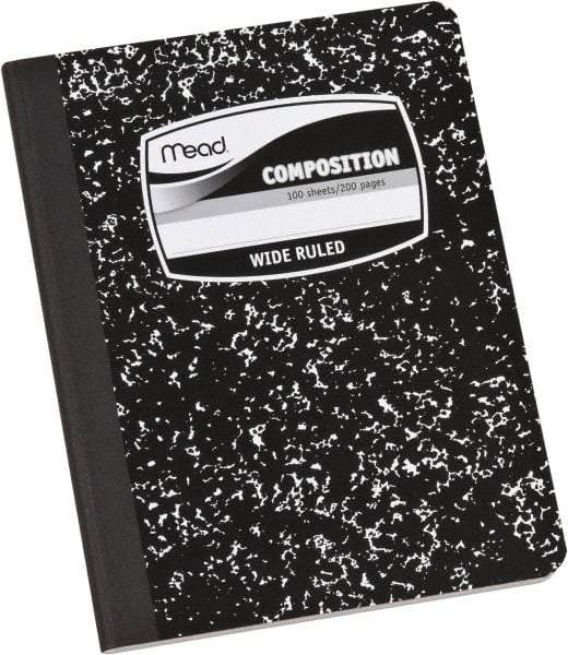 Mead - 100 Sheet, 7-1/2 x 9-3/4", Composition Book - White - Makers Industrial Supply