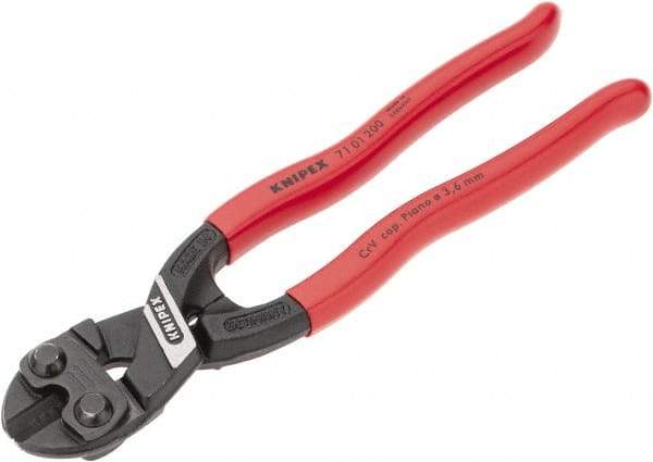 Knipex - 8" OAL, 1/4" Capacity, Bolt Cutter - Ergo Dual Component Handle - Makers Industrial Supply