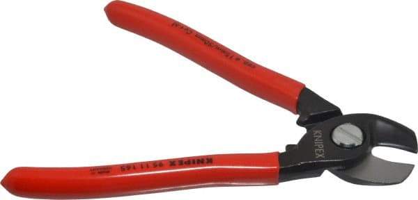 Knipex - 6-1/2" OAL, 12 AWG Capacity, Cable Cutter - Ergo Dual Component Handle - Makers Industrial Supply