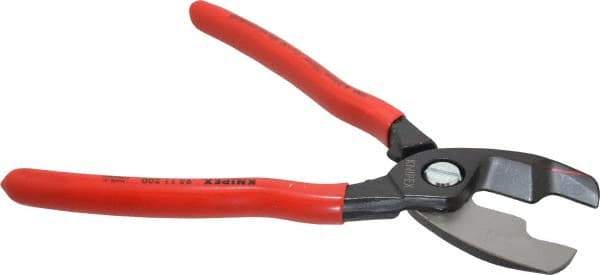 Knipex - 8-1/4" OAL, 10 AWG Capacity, Cable Cutter - Ergo Dual Component Handle - Makers Industrial Supply