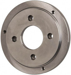 Buck Chuck Company - Adapter Back Plate for 8" Diam Self Centering Lathe Chucks - A1/A2-5 Mount, 2.39" Through Hole Diam, 6.283mm ID, 7.87" OD, 0.714" Flange Height, Steel - Makers Industrial Supply