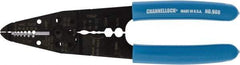 Channellock - 22 to 10 AWG Capacity Wire Stripper/Crimper - 8-1/4" OAL, Plastic Cushion Handle - Makers Industrial Supply