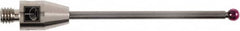 Renishaw - 0.12 Inch Ball Diameter, Carbide Stem, M4 Thread, Ruby Point Ball Tip CMM Stylus - 1.52 Inch Working Length, 0.08 Inch Stem Diameter, 1.97 Inch Overall Length - Makers Industrial Supply