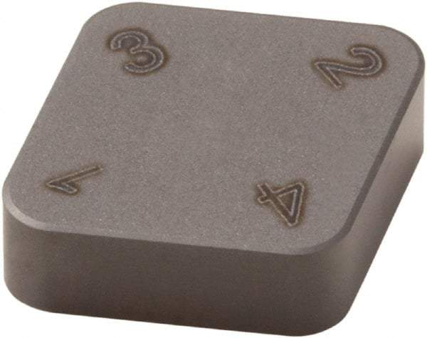 Seco - CNMN432 WZ Grade CBN300 PCBN Turning Insert - Uncoated, 80° Diamond, 1/2" Inscr Circle, 3/16" Thick, 1/32" Corner Radius - Makers Industrial Supply