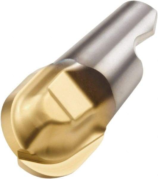 Seco - MM16 M07 Grade T60M Carbide End Milling Tip Insert - TiAlN/TiN Finish, 2 Flutes, 3/4" Cutting Diam, 0.796" Depth of Cut, 0.871" Extension, 3/8" Cnr Rad - Makers Industrial Supply