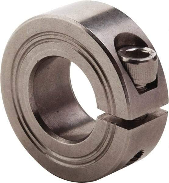 Climax Metal Products - 80mm Bore, Stainless Steel, One Piece Clamp Collar - 4-1/4" Outside Diam - Makers Industrial Supply