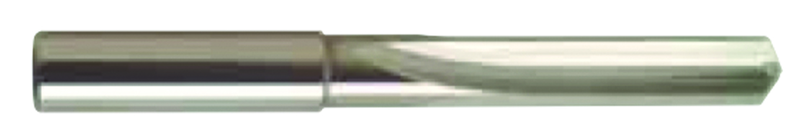 8.7mm Dia. - Carbide Straight Flute 4XD Drill-120Â° Point-Coolant-Bright - Makers Industrial Supply